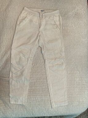 James Perse SOFT DRAPE PANT in 100% linen in white size 2 medium